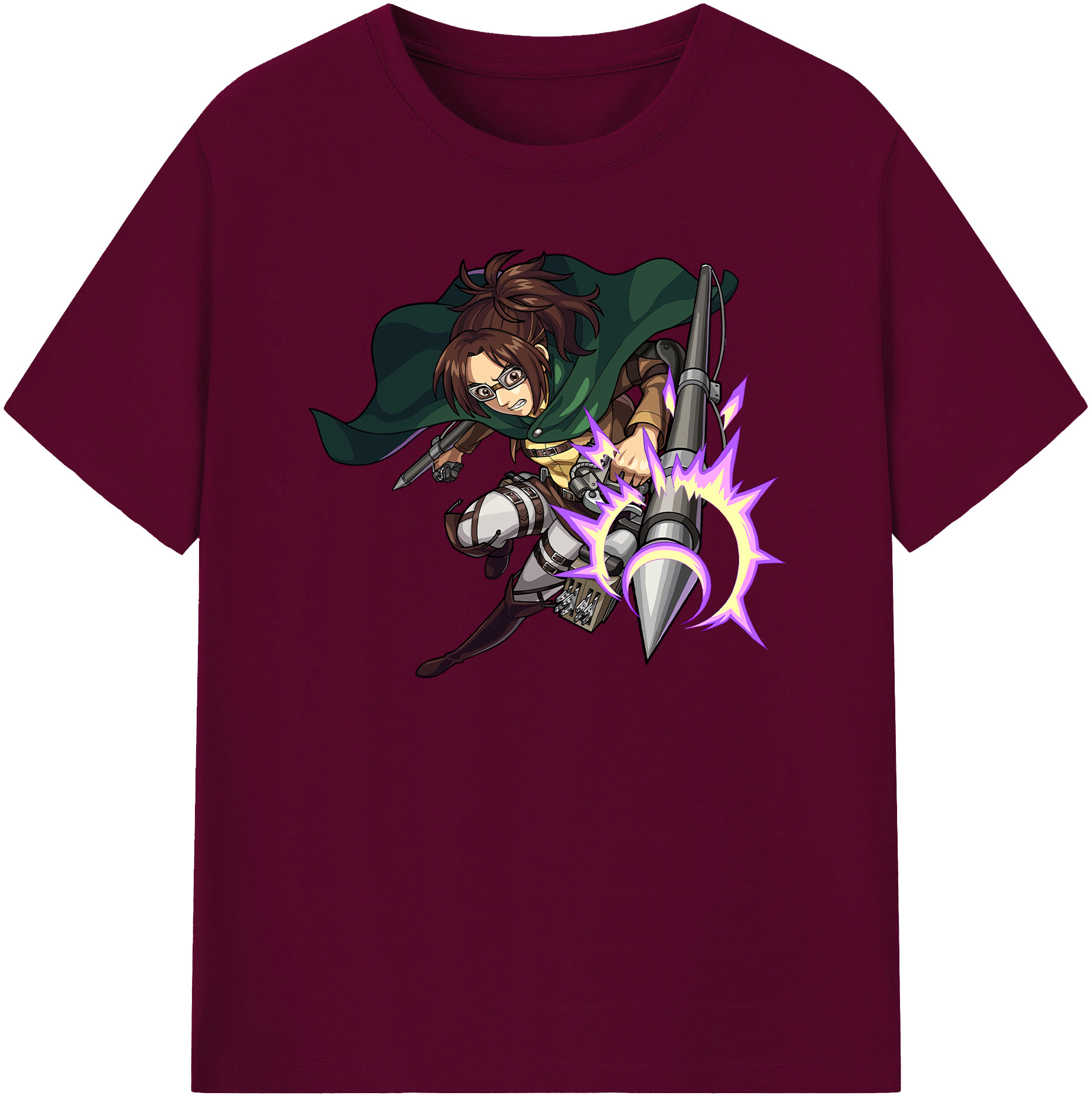 （画像用） 進撃の巨人 ハンジ·ゾエ Attack on Titan Hanji Zoe レディースカジュアルプリントTシャツ（綿100％）